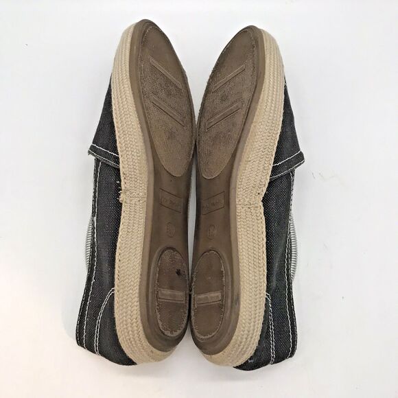 Maui Island Women's 8.5M Gray Canvas Slip On Tiki Shoes Espadrille Comfort Flats - Picture 8 of 10